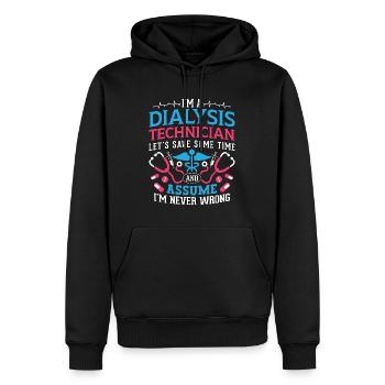 Dialysis Profession Dialysis Technician Nephrology Nurse - Men’s Premium Organic Hoodie - black - Front - Nico (187cm)