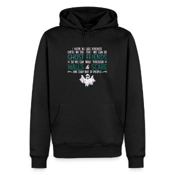 Paranormal Geist Geisterjäger Geisterjagd Geschenk - Männer Premium Bio Hoodie - Schwarz - Vorne - Nico (187cm)