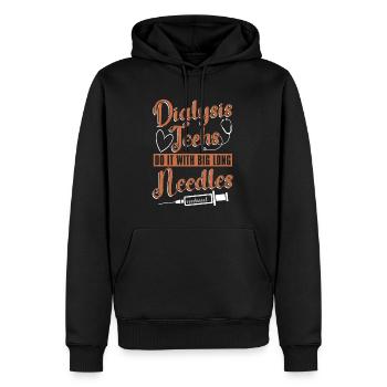 Nephrology Cool Dialysis Dialysis Technician Gift - Men’s Premium Organic Hoodie - black - Front - Nico (187cm)