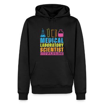 Labor Labortechniker Chemie Wissenschaft Geschenk - Männer Premium Bio Hoodie - Schwarz - Vorne - Nico (187cm)