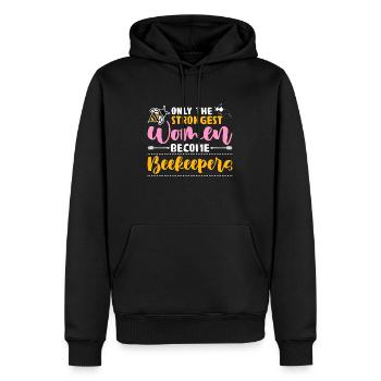 Beekeeping Only The Strongest Women Apiculturists - Men’s Premium Organic Hoodie - black - Front - Nico (187cm)