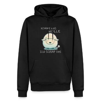 Komme Was Wolle Ich Schaf Das Depression Schäfchen - Männer Premium Bio Hoodie - Schwarz - Vorne - Nico (187cm)