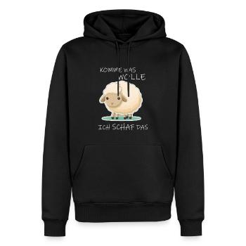 Komme Was Wolle Ich Schaf Das Depression Schäfchen - Männer Premium Bio Hoodie - Schwarz - Vorne - Nico (187cm)