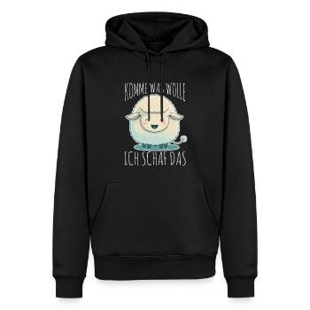 Komme Was Wolle Ich Schaf Das Depression Schäfchen - Männer Premium Bio Hoodie - Schwarz - Vorne - Nico (187cm)