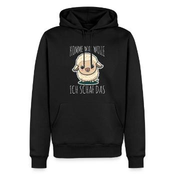 Komme Was Wolle Ich Schaf Das Depression Schäfchen - Männer Premium Bio Hoodie - Schwarz - Vorne - Nico (187cm)