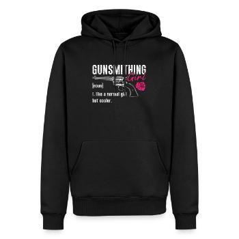 Armurier Armurier Fille Comme un pistolet Armuriers - Sweat à capuche Premium bio Homme - noir - Devant - Nico (187cm)
