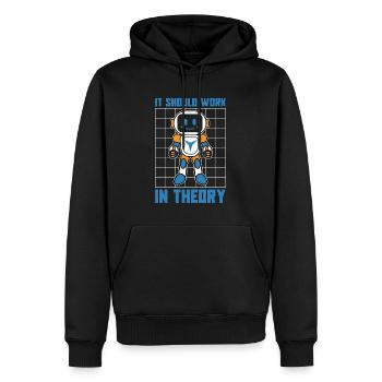 Robotique Il devrait fonctionner dans Robot Ingénieur en robotique - Sweat à capuche Premium bio Homme - noir - Devant - Nico (187cm)