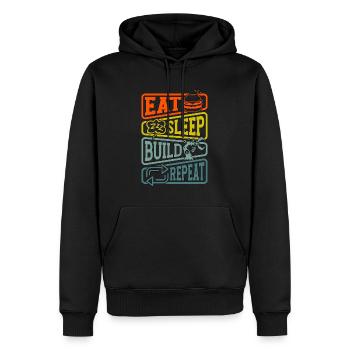 Robotics Eat Sleep Build Robot Robotics Engineer - Männer Premium Bio Hoodie - Schwarz - Vorne - Nico (187cm)