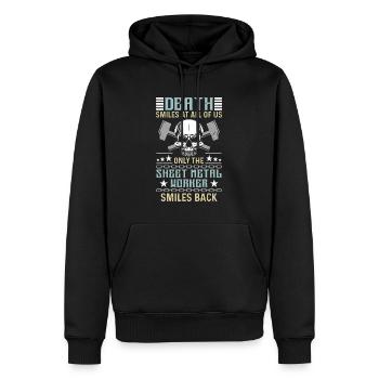 Sheet Metal Worker Death Smiles At All Of Mechanic - Männer Premium Bio Hoodie - Schwarz - Vorne - Nico (187cm)