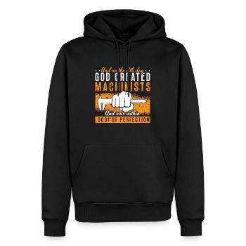Machiniste et machinistes d’usinage du 8e jour - Sweat à capuche Premium bio Homme - noir - Devant - Nico (187cm)