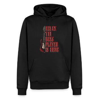Bass Guitar Relax The Bass Player Is Guitarist - Männer Premium Bio Hoodie - Schwarz - Vorne - Nico (187cm)
