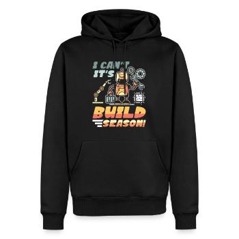 Robotique Je ne peux pas C’est construire Saison Robots Ingénieur - Sweat à capuche Premium bio Homme - noir - Devant - Nico (187cm)