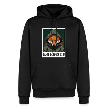 Ganz Dünnes Eis Fuchs Büro Kollege Sarkasmus - Männer Premium Bio Hoodie - Schwarz - Vorne - Nico (187cm)
