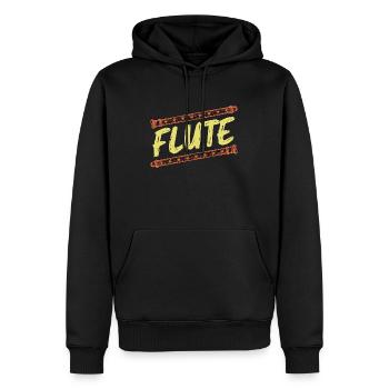 Flute Marching Band Woodwind Instrument Flutist - Männer Premium Bio Hoodie - Schwarz - Vorne - Nico (187cm)