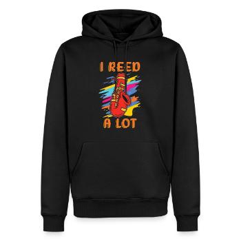 Saxophone I Reed A Lot Retro Classical Music Lover - Männer Premium Bio Hoodie - Schwarz - Vorne - Nico (187cm)