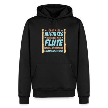 Flutes I Don't Make Mistakes Marching Band Flutist - Männer Premium Bio Hoodie - Schwarz - Vorne - Nico (187cm)