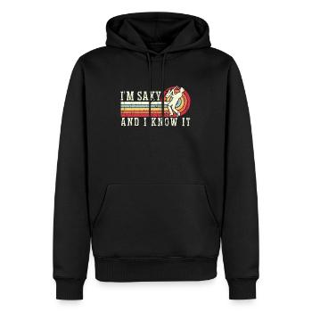 Saxophone I'm Saxy And Retro Classical Music Lover - Männer Premium Bio Hoodie - Schwarz - Vorne - Nico (187cm)