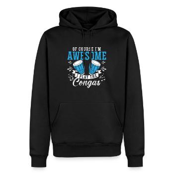 Conga Of Course I'm Awesome Drummer Conga Player - Männer Premium Bio Hoodie - Schwarz - Vorne - Nico (187cm)