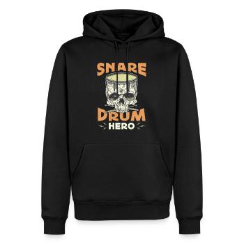 Snare Drum Hero Marching Band Percussion Drummer - Männer Premium Bio Hoodie - Schwarz - Vorne - Nico (187cm)