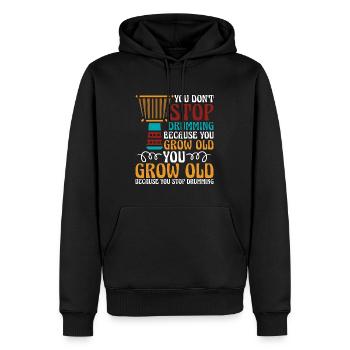 Djembe You Don't Stop Drumming Percussionist Drums - Männer Premium Bio Hoodie - Schwarz - Vorne - Nico (187cm)