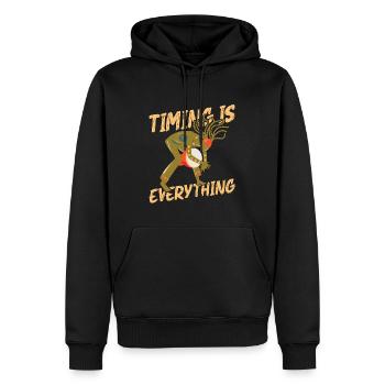 Djembe Timing Is Everything Drumming Djembe Player - Männer Premium Bio Hoodie - Schwarz - Vorne - Nico (187cm)