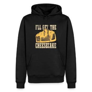 Cheesecake I'll Get The Cheesecake Baking Desserts - Männer Premium Bio Hoodie - Schwarz - Vorne - Nico (187cm)