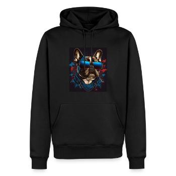 Lunettes de soleil French Bulldog Frenchie Dog - Sweat à capuche Premium bio Homme - noir - Devant - Nico (187cm)