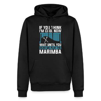 Marimba Si tu penses que je suis cool instrument de musique - Sweat à capuche Premium bio Homme - noir - Devant - Nico (187cm)