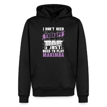 Marimba Je n’ai pas besoin de Mallets de thérapie Instrument - Sweat à capuche Premium bio Homme - noir - Devant - Nico (187cm)