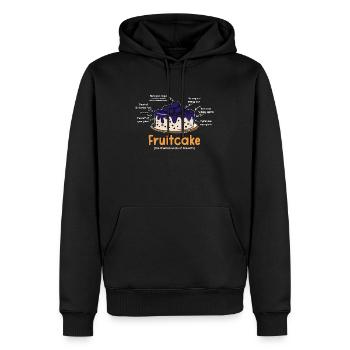 Fruitcake Bake Thanksgiving Nutty Nutrition Facts - Sweat à capuche Premium bio Homme - noir - Devant - Nico (187cm)