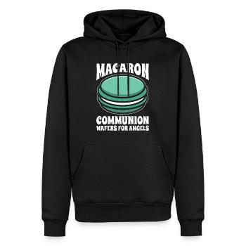 Macaron Communion Wafers For Angels Sweets Cooking - Men’s Premium Organic Hoodie - black - Front - Nico (187cm)