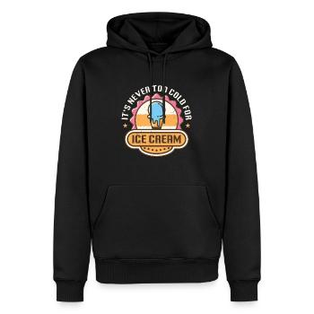 Ice Cream It's Never Too Cold Sweets Frozen Fruit - Men’s Premium Organic Hoodie - black - Front - Nico (187cm)
