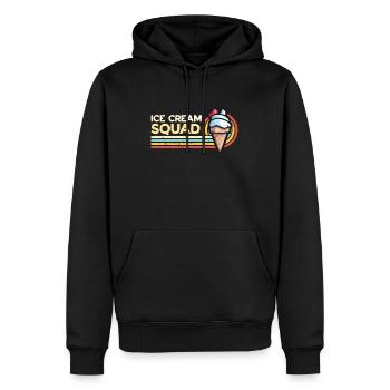 Ice Cream Squad Retro Loves Frozen Fruit Sweet Ice - Men’s Premium Organic Hoodie - black - Front - Nico (187cm)