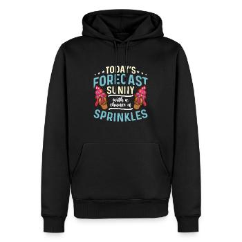 Crème glacée Prévisions d’aujourd’hui ensoleillées avec une portion molle - Sweat à capuche Premium bio Homme - noir - Devant - Nico (187cm)