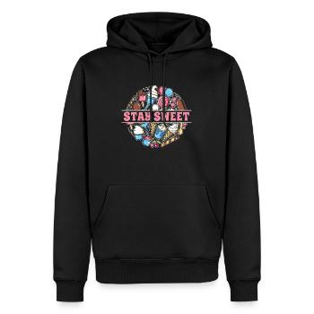 Ice Cream Stay Sweet Frozen Fruit Ice Cream Lover - Men’s Premium Organic Hoodie - black - Front - Nico (187cm)