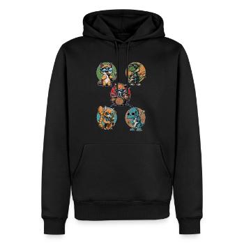 Design cool pour les enfants avec des motifs manga kawaii - Sweat à capuche Premium bio Homme - noir - Devant - Nico (187cm)