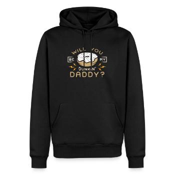 Café et beignets Serez-vous mon café Dunkin ' - Sweat à capuche Premium bio Homme - noir - Devant - Nico (187cm)