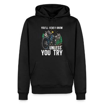 Bicycle You'll Never Know Unless Bicycling Cyclist - Männer Premium Bio Hoodie - Schwarz - Vorne - Nico (187cm)