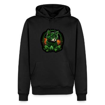 Cat Kitten St. Patrick's Day Ireland Irish - Men’s Premium Organic Hoodie - black - Front - Nico (187cm)