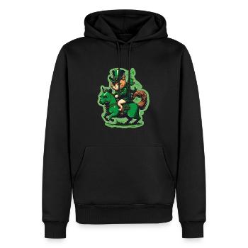 Cat Kitten Pony St. Patrick’s Day Irlande Irlandais - Sweat à capuche Premium bio Homme - noir - Devant - Nico (187cm)