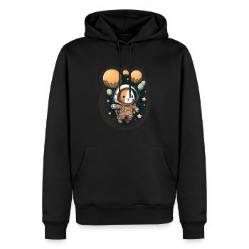 Süßer Hase Mit Luftballons Ostern Weltraum - Männer Premium Bio Hoodie - Schwarz - Vorne - Nico (187cm)