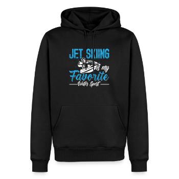 Jet Ski Mon Bateau à moteur préféré Skieur - Sweat à capuche Premium bio Homme - noir - Devant - Nico (187cm)