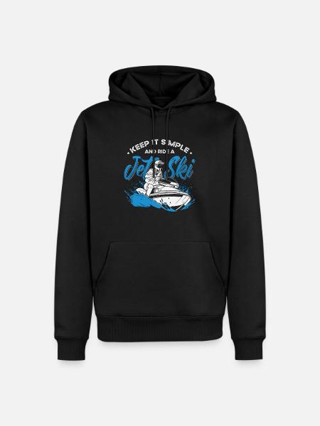 Jet Skiing Keep It Simple And Watercraft Jet Skier - Men’s Premium Organic Hoodie - black