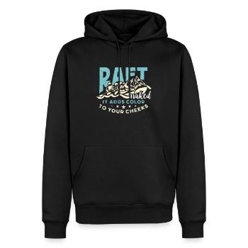 Rafting Raft nu Il ajoute de la couleur Kayak Boating - Sweat à capuche Premium bio Homme - noir - Devant - Nico (187cm)