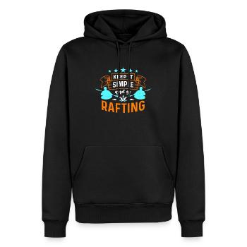 Rafting Keep It Simple And Go Sports nautiques Navigation de plaisance - Sweat à capuche Premium bio Homme - noir - Devant - Nico (187cm)
