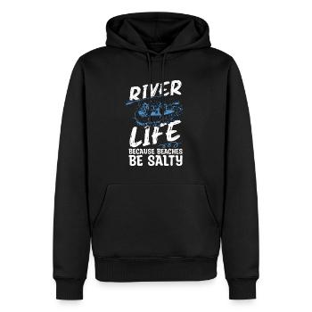 Rafting River Life Because Beaches Kayak Paddling - Männer Premium Bio Hoodie - Schwarz - Vorne - Nico (187cm)