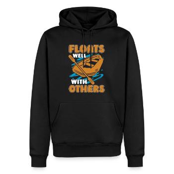 Le rafting flotte bien avec les autres Kayak Navigation de plaisance - Sweat à capuche Premium bio Homme - noir - Devant - Nico (187cm)