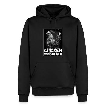 Chickens Whisperer Farm Farmer Chicken coop Chicken - Men’s Premium Organic Hoodie - black - Front - Nico (187cm)