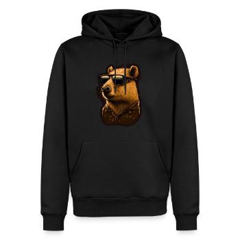 Capybara Capybara Cochon d’Inde Mèmes rongeurs - Sweat à capuche Premium bio Homme - noir - Devant - Nico (187cm)