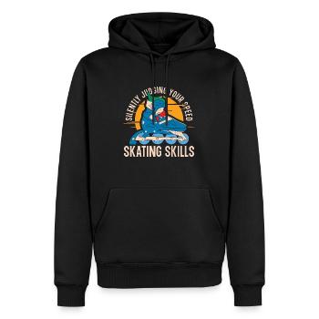 Speed Skating Silently Judging Your Short Track - Männer Premium Bio Hoodie - Schwarz - Vorne - Nico (187cm)